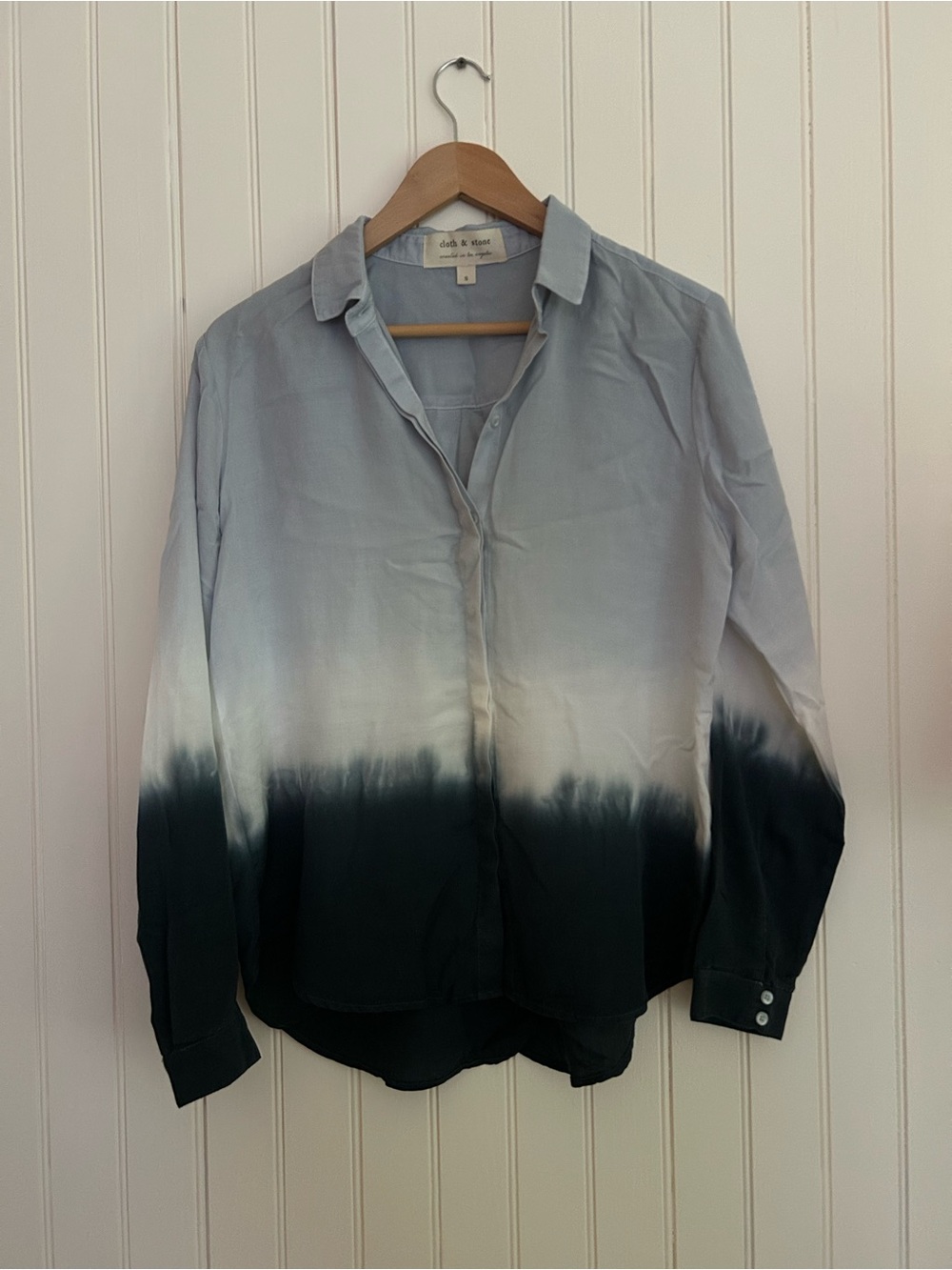 Anthropologie Cloth & Stone Indigo Ombré Shirt